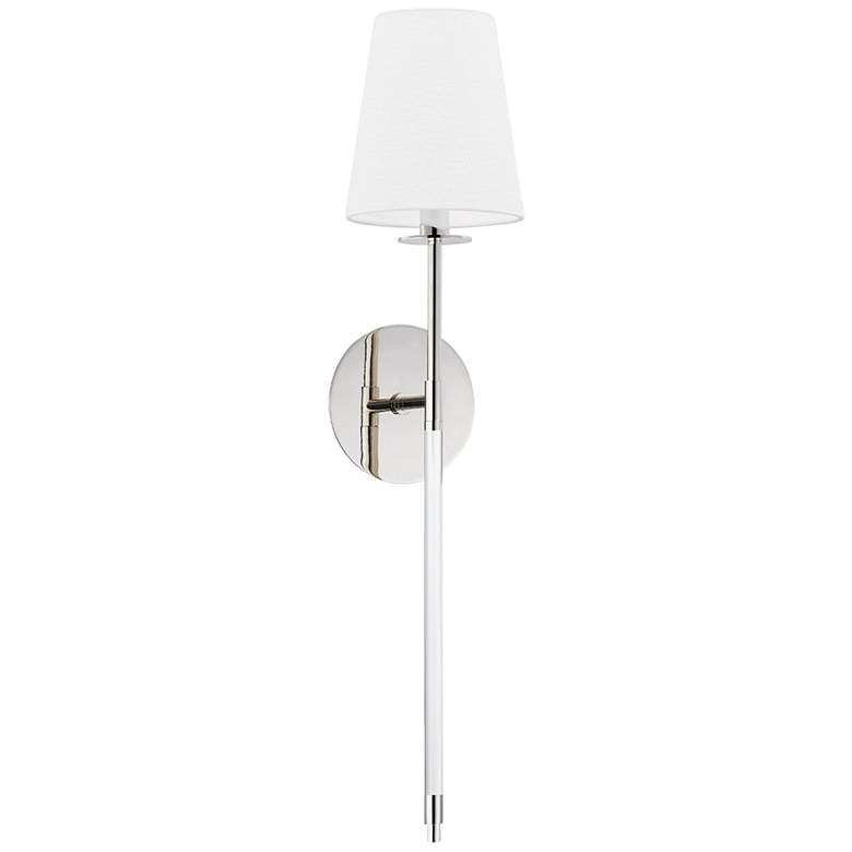 Image 1 Hudson Valley Niagra 27 1/2"H Polished Nickel Wall Sconce