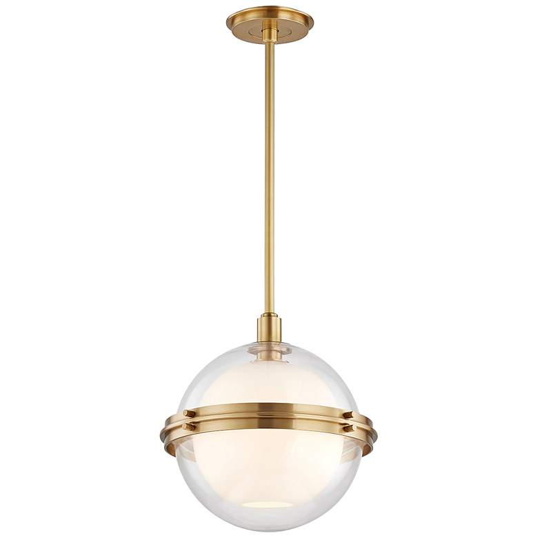 Image 1 Hudson Valley Northport 14 inch Wide Aged Brass Pendant Light