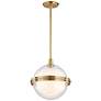 Hudson Valley Northport 14" Wide Aged Brass Pendant Light