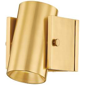 Image2 of Hudson Valley Nowra 4.75" 1 Lt. Aged Brass Wall Sconce