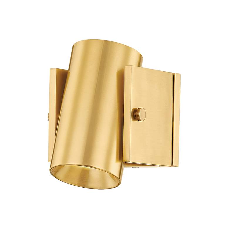 Image 2 Hudson Valley Nowra 4.75" 1 Lt. Aged Brass Wall Sconce