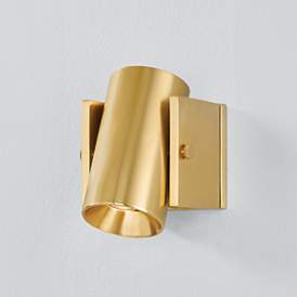 Image5 of Hudson Valley Nowra 4.75" 1 Lt. Aged Brass Wall Sconce more views