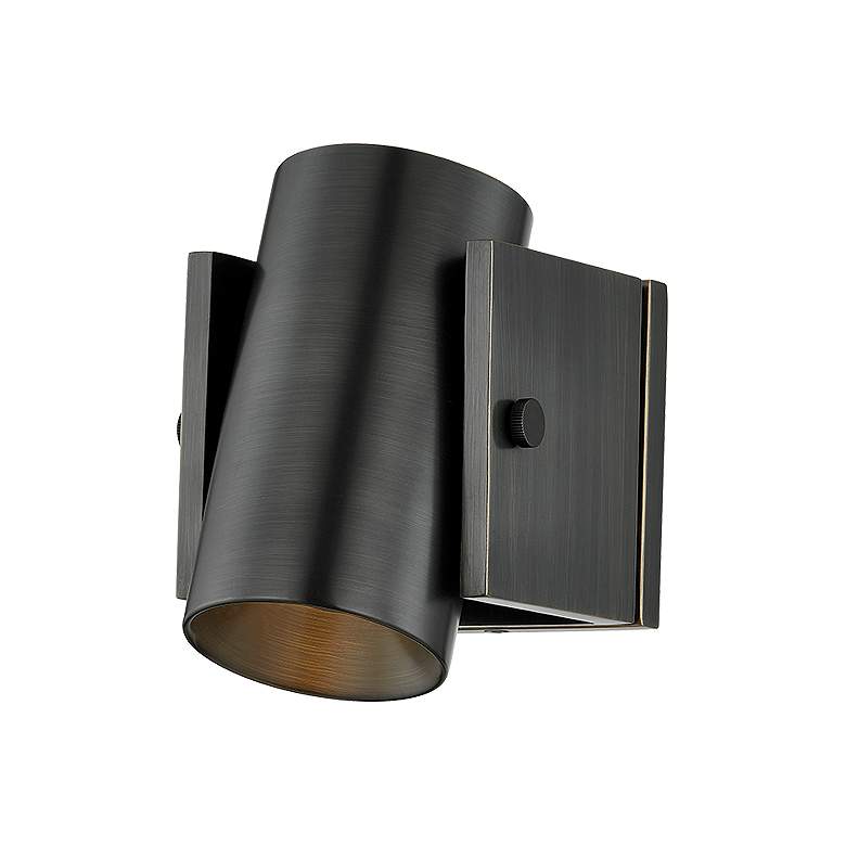 Image 1 Hudson Valley Nowra 4.75" 1 Lt. Distressed Bronze Wall Sconce