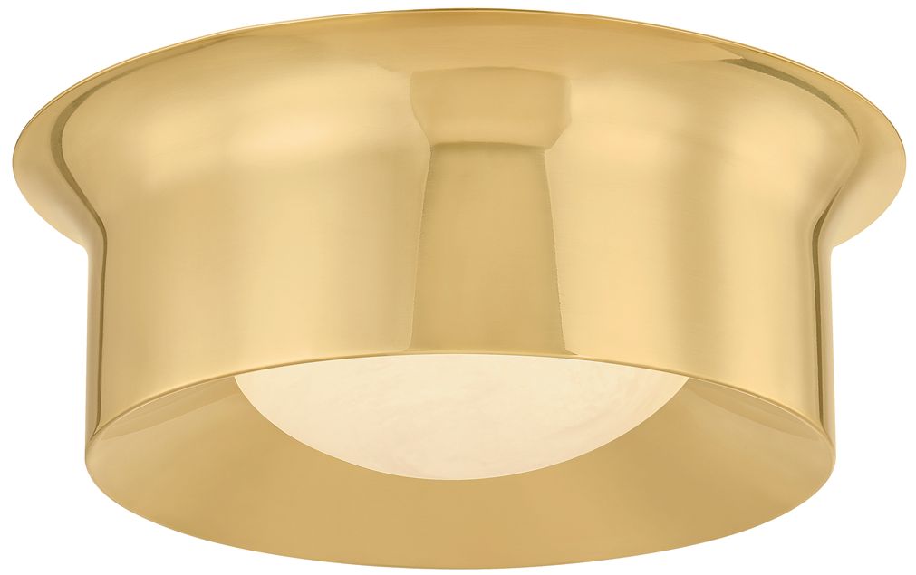 Image 2 Hudson Valley Noxon Flush Mount 13.75 Inch In Aged Brass more views