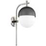 Hudson Valley Nyack 19 1/2" High Polished Nickel and Black Wall Sconce