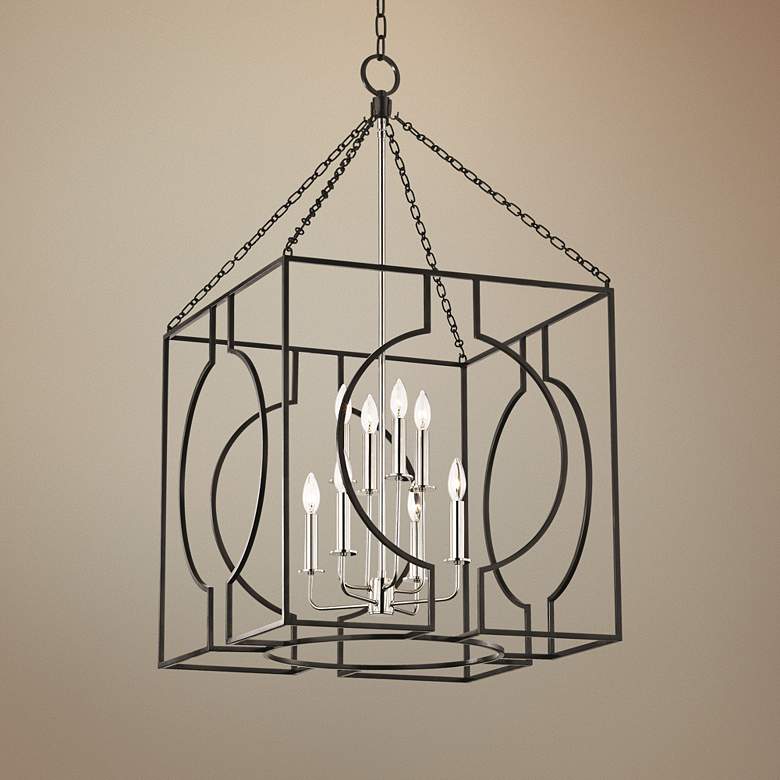 Image 1 Hudson Valley Octavio 24" Wide Aged Iron 8-Light Pendant