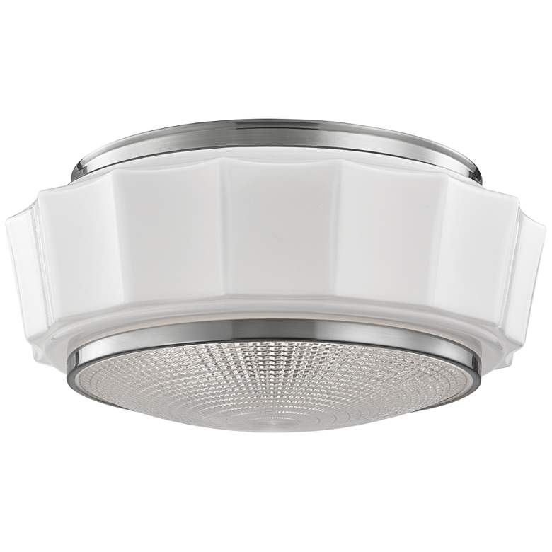 Image 1 Hudson Valley Odessa 16 1/4" Wide Satin Nickel Ceiling Light