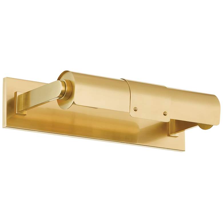 Image 1 Hudson Valley Oneonta 15.25" Wide Aged Brass 1 Light Picture Light