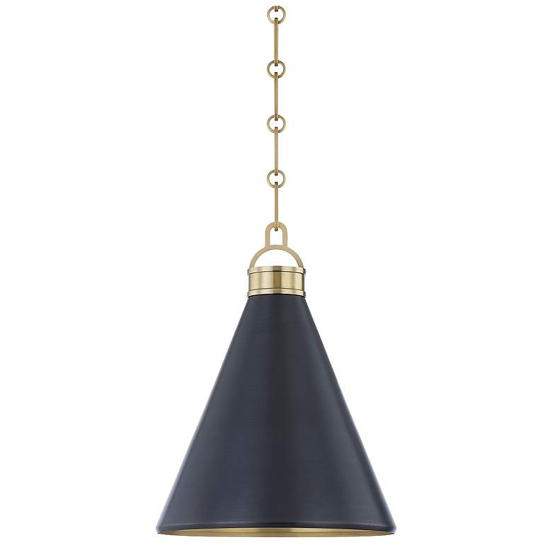 Image 1 Hudson Valley Osterley 10 In. Brass 1 Light Pendant