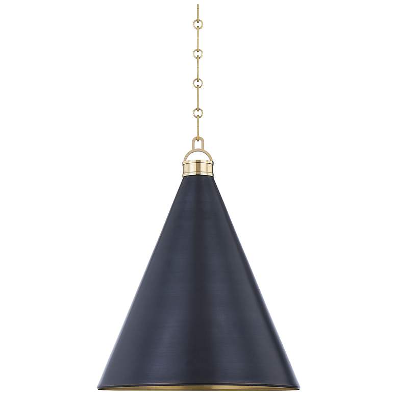 Image 1 Hudson Valley Osterley 15 In. Brass 1 Light Pendant