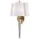 Hudson Valley Oyster Bay 21.5" 2-Light Crystal and Brass Wall Sconce