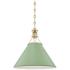 Hudson Valley Painted No.2 16In Brass 1 Light Large Pendant