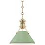 Hudson Valley Painted No.2 9.5In Brass 1 Light Small Pendant
