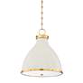 Hudson Valley Painted No. 3 16"W Aged Brass Pendant Light