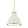 Hudson Valley Painted No. 3 16"W Aged Brass Pendant Light