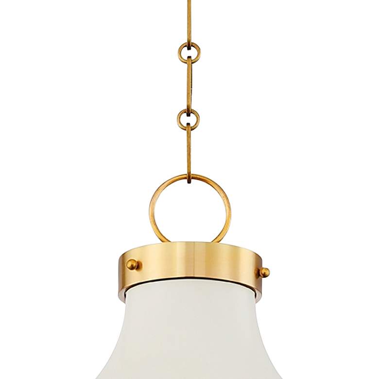 Image 3 Hudson Valley Painted No. 3 16"W Aged Brass Pendant Light more views