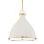 Hudson Valley Painted No. 3 22"W Aged Brass Pendant Light
