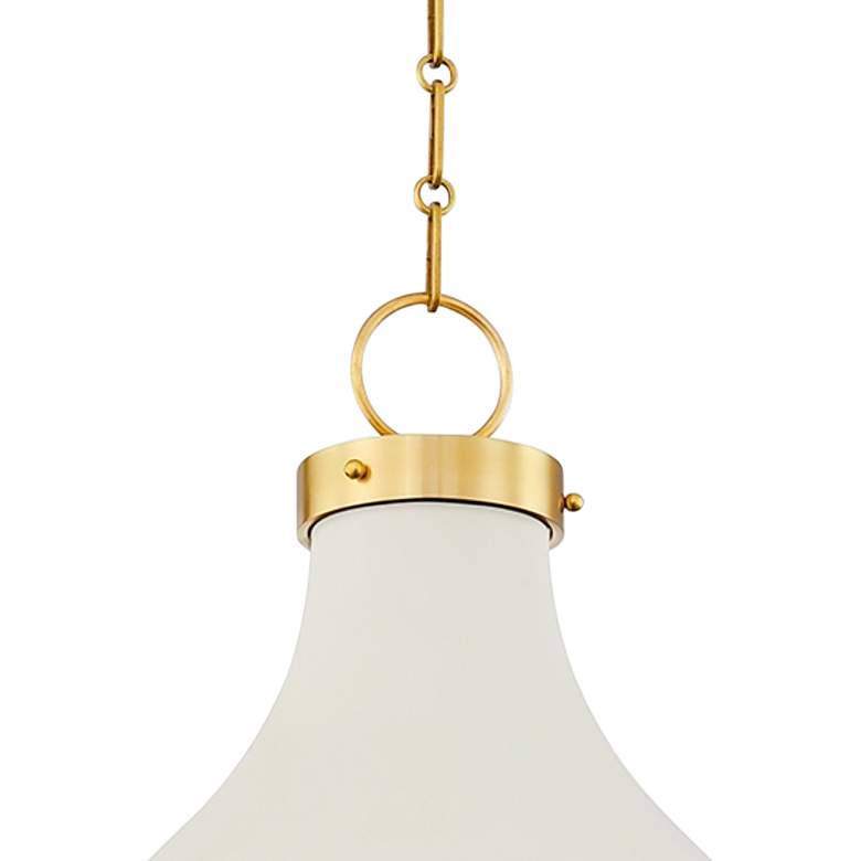 Image 3 Hudson Valley Painted No. 3 22"W Aged Brass Pendant Light more views