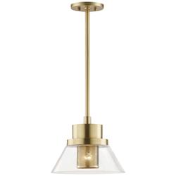 Hudson Valley Paoli 12&quot; Wide Aged Brass Mini Pendant