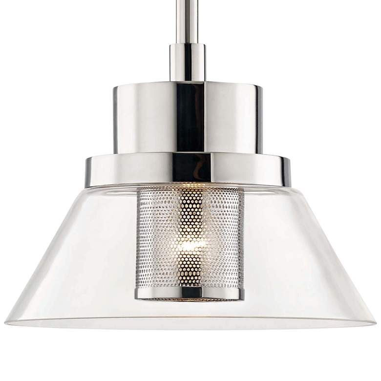Image 2 Hudson Valley Paoli 12" Wide Polished Nickel Mini Pendant more views