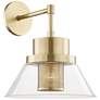 Hudson Valley Paoli 15 1/4" High Aged Brass Wall Sconce