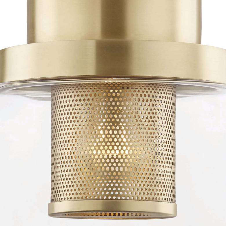 Image 2 Hudson Valley Paoli 15 1/4" High Aged Brass Wall Sconce more views