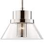 Hudson Valley Paoli 15 3/4" Wide Nickel and Glass Modern Pendant Light