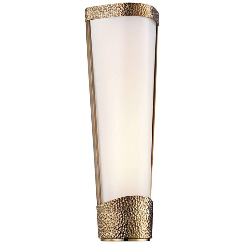 Image 1 Hudson Valley Park Slope 16 inch High Aged Brass LED Wall Sconce
