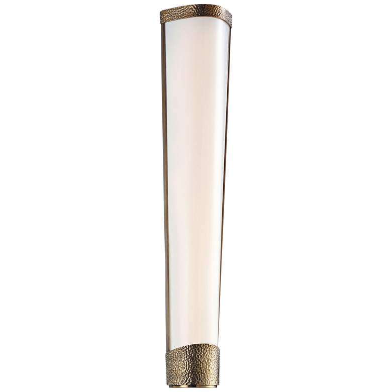 Image 1 Hudson Valley Park Slope 27 inch High Aged Brass LED Wall Sconce