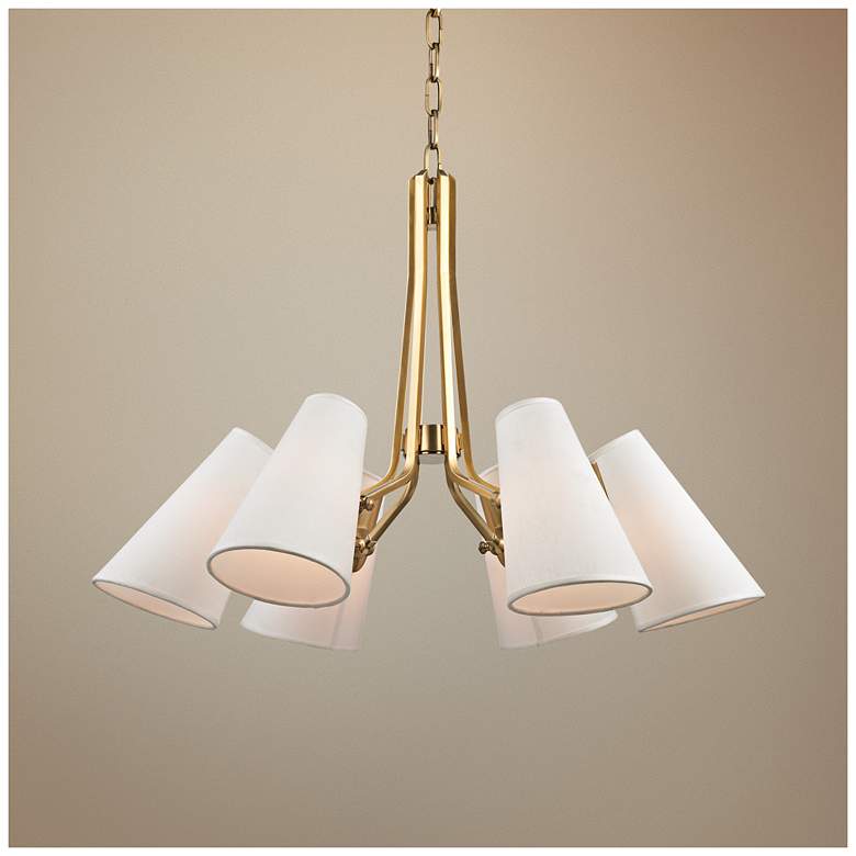 Image 1 Hudson Valley Patten 30" Wide Aged Brass Chandelier