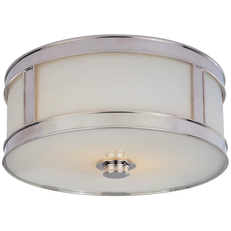 Image 1 Hudson Valley Patterson 13 inch Wide Nickel Ceiling Light