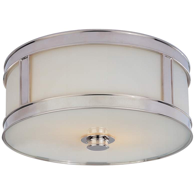 Image 1 Hudson Valley Patterson 13" Wide Nickel Ceiling Light