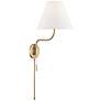 Hudson Valley Patti 30 1/2"H Aged Brass Plug-In Wall Sconce