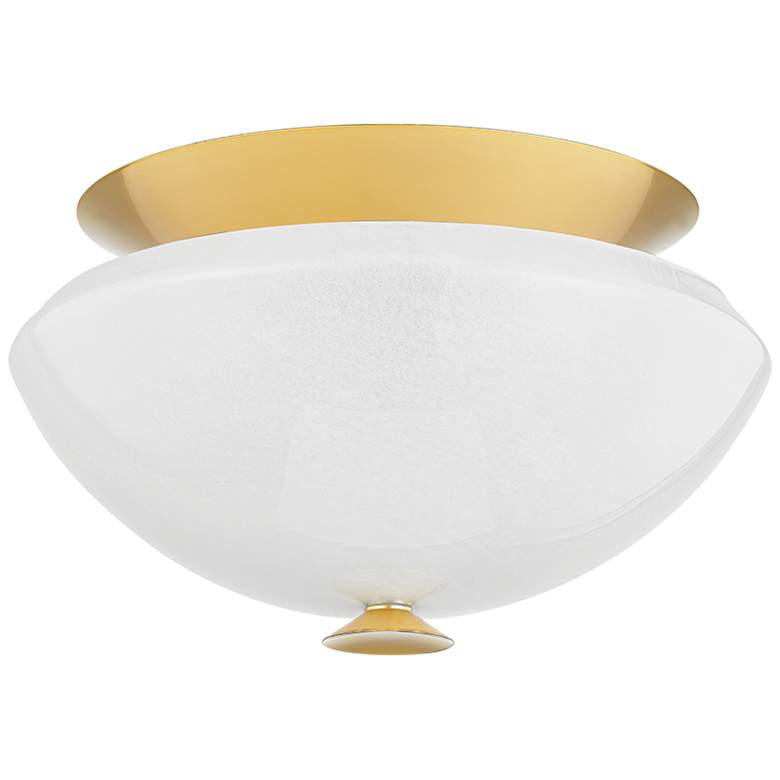 Image 1 Hudson Valley Pawtucket 15" 2 Lt. Aged Brass/Soft White Flush Mount