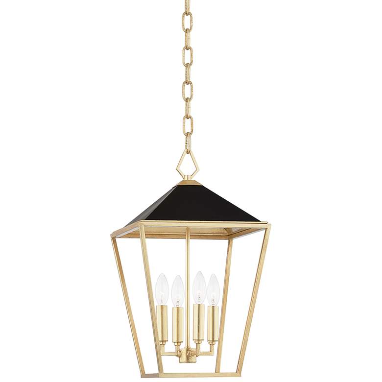Image 2 Hudson Valley Paxton 12" Wide Gold Leaf 4-Light Mini Pendant