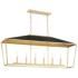 Hudson Valley Paxton 48" Wide Gold Leaf 6-Light Linear Island Pendant