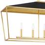 3_Hudson Valley Paxton 48" Wide Gold Leaf 6-Light Linear Island Pendant more views