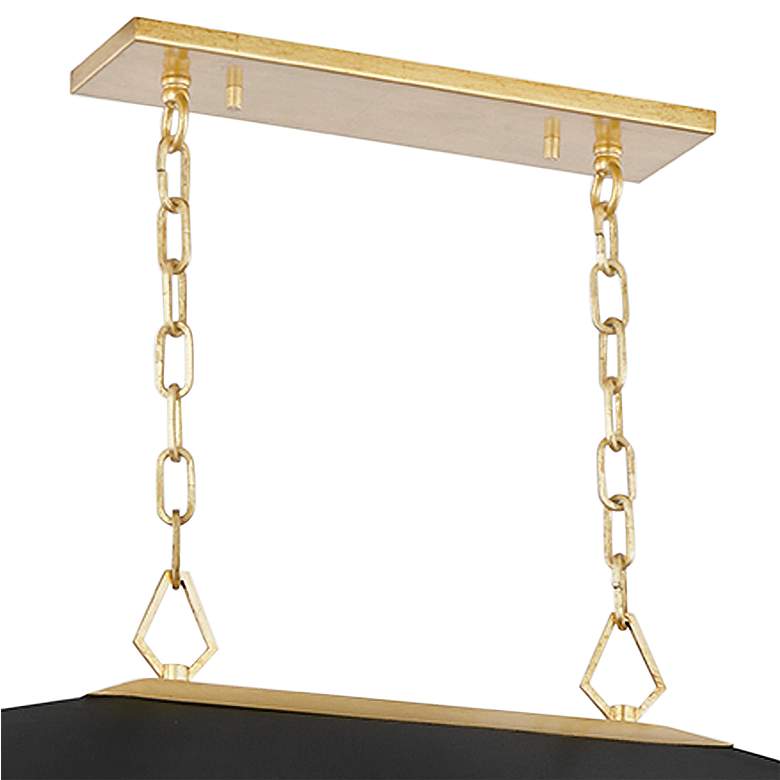 Image 4 Hudson Valley Paxton 48" Wide Gold Leaf 6-Light Linear Island Pendant more views