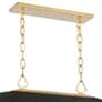 4_Hudson Valley Paxton 48" Wide Gold Leaf 6-Light Linear Island Pendant more views