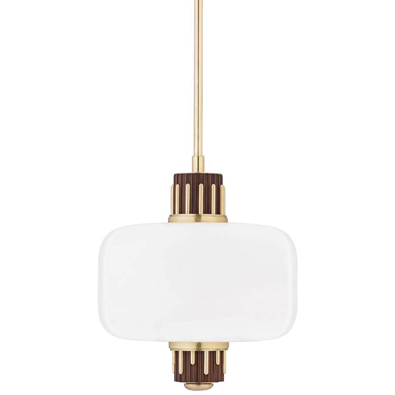 Image 1 Hudson Valley Peekskill 17" Wide Aged Brass Pendant Light