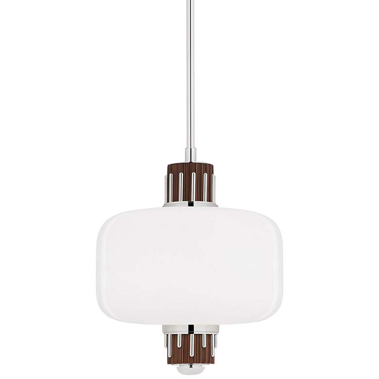 Image 1 Hudson Valley Peekskill 17"W Polished Nickel Pendant Light
