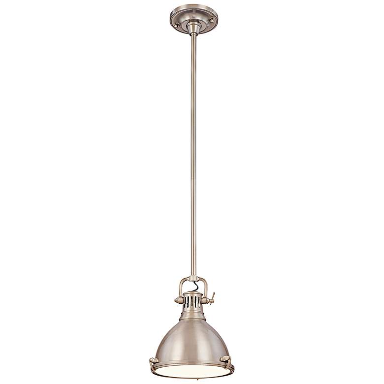 Image 1 Hudson Valley Pelham 10 1/2 inch Wide Satin Nickel Mini Pendant