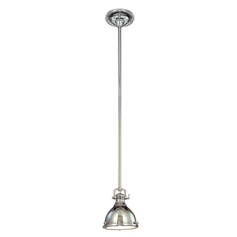 Image 3 Hudson Valley Pelham 8" Wide Polished Nickel Mini Pendant