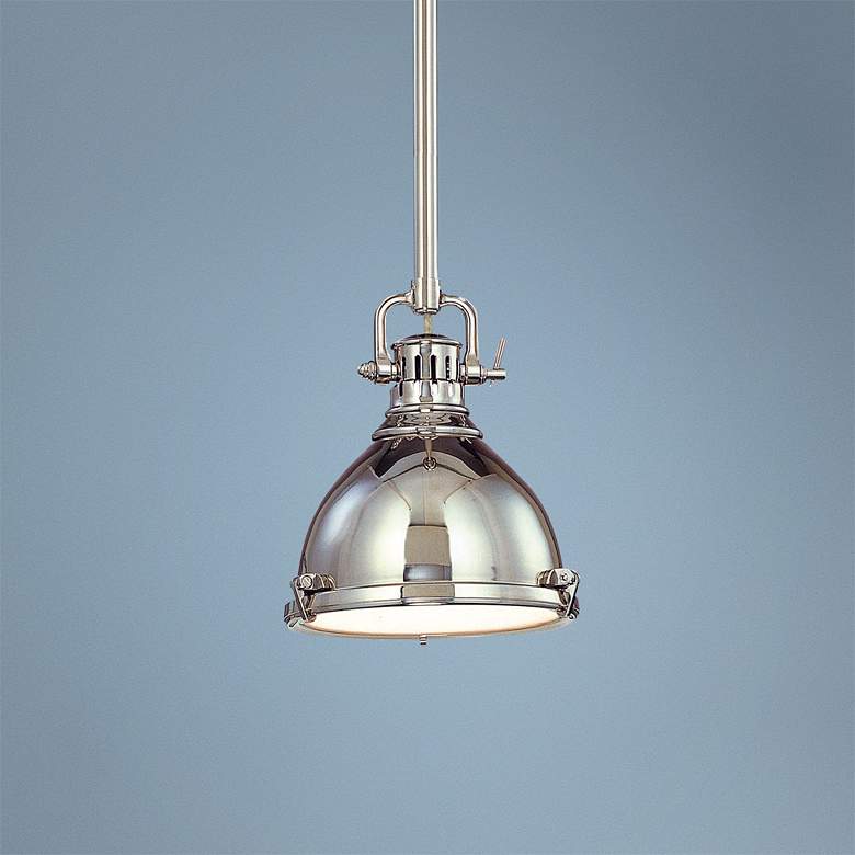 Image 2 Hudson Valley Pelham 8" Wide Polished Nickel Mini Pendant