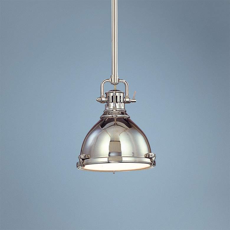 Image 2 Hudson Valley Pelham 8 inch Wide Polished Nickel Mini Pendant