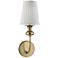 Hudson Valley Pembroke 15 1/4" High Aged Brass Wall Sconce