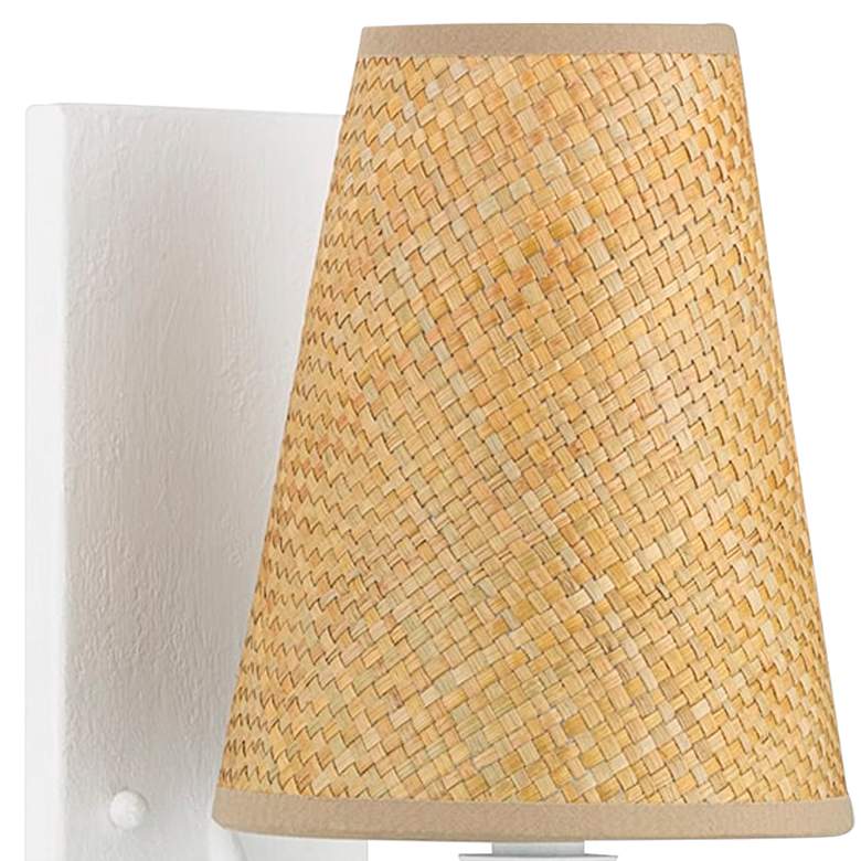 Image 2 Hudson Valley Pendelton 14 1/2"H White Plaster Wall Sconce more views