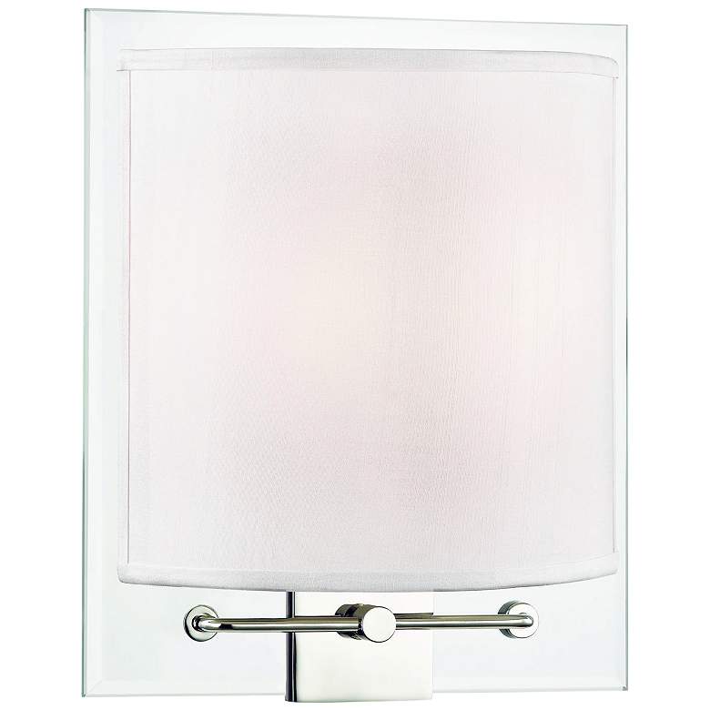 Image 1 Hudson Valley Peoria 11" High Polished Nickel Wall Sconce