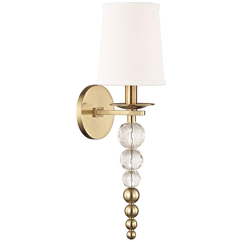 Image 1 Hudson Valley Persis 20 1/4" High Aged Brass Wall Sconce