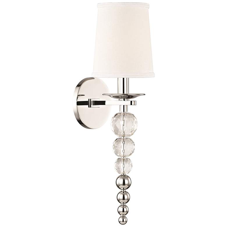 Image 1 Hudson Valley Persis 20 1/4 inchH Polished Nickel Wall Sconce